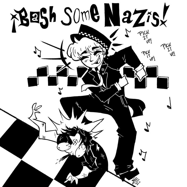 'Bash Some Nazis!' Abum Cover for The Checkerboards